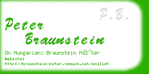 peter braunstein business card